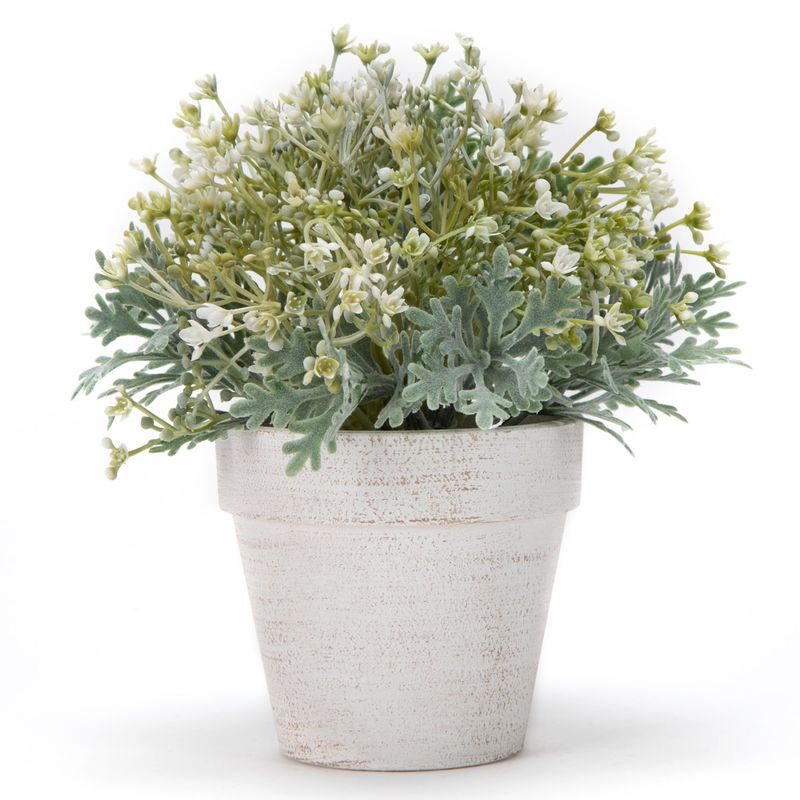 MICA - Planta Pot Papel Mache Blanco 20Cm Mica