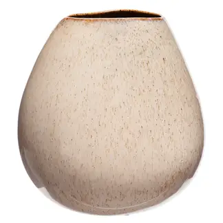 CASA CANTABRIA - Jarrón Decorativo Café 19.5Cm