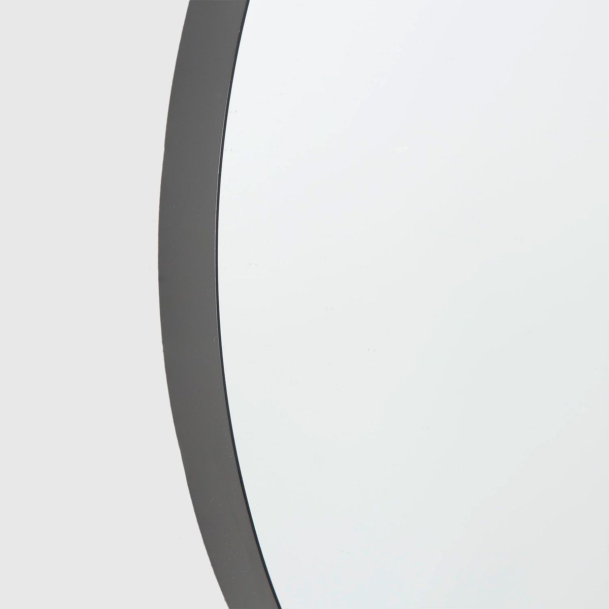 BASEMENT HOME - Espejo De Pared Redondo con Marco Metálico Negro 60 cm Decorativo Basement Home