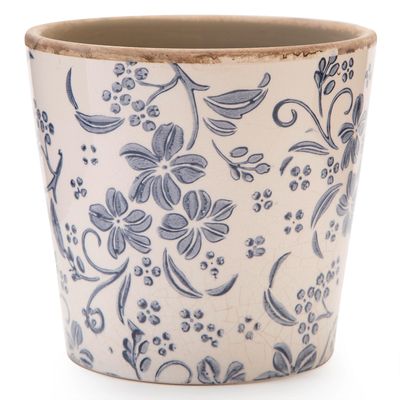 Imagen 2 del producto Macetero 13 Cm Flores Azul