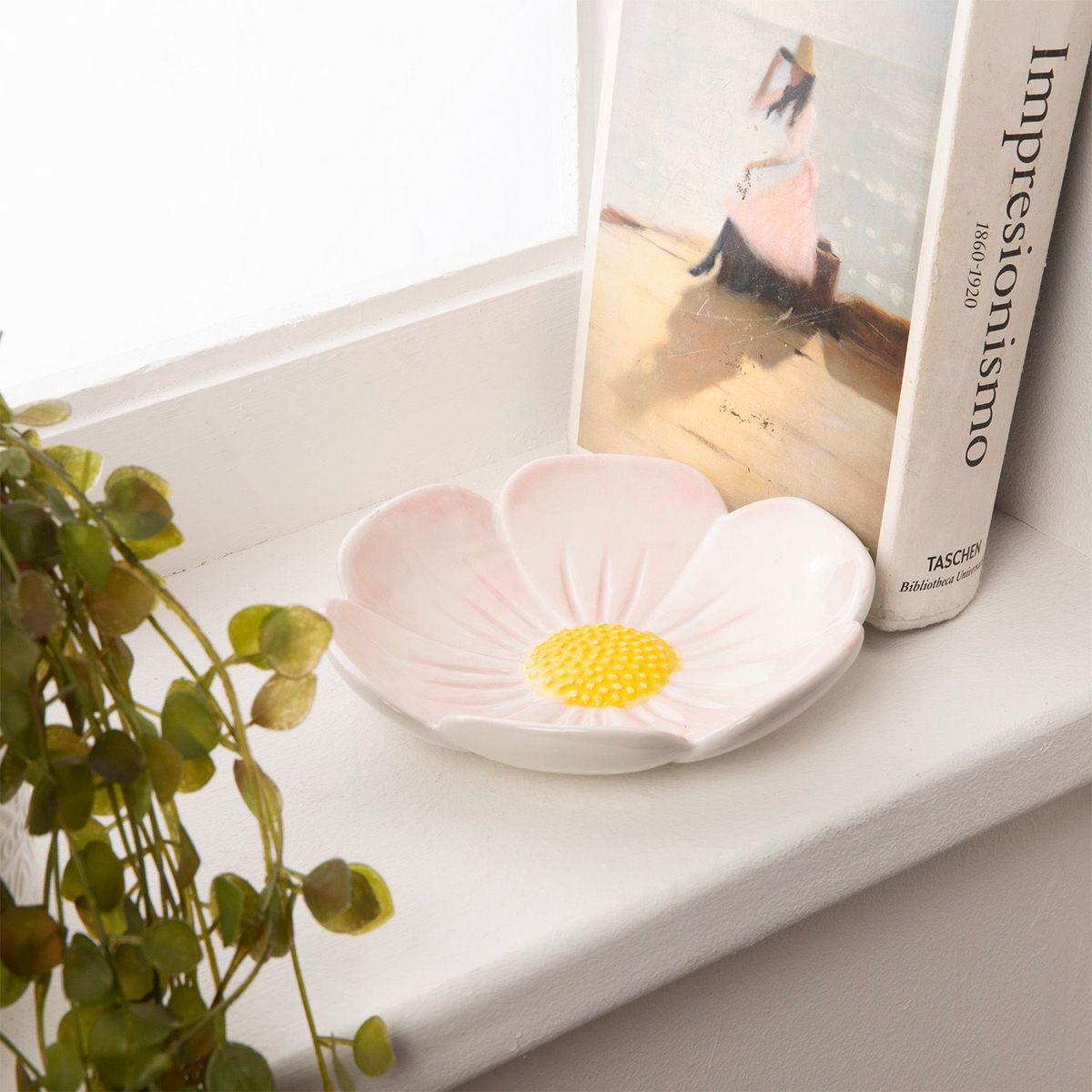 MICA - Plato Adorno Decorativo Flor Mica