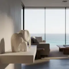 BASEMENT HOME - Adorno Decorativo Elefante Madera 12 Cm