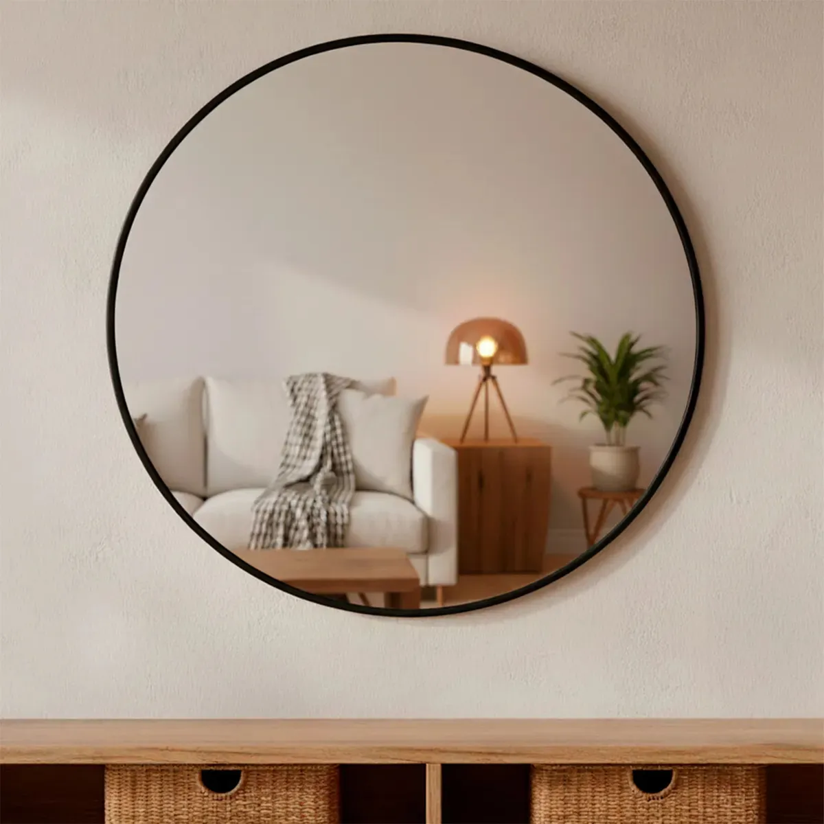 BASEMENT HOME - Espejo Redondo Marco Metálico Basement Home