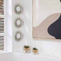 Set 3 Espejos Sol Plateado 25 Cm