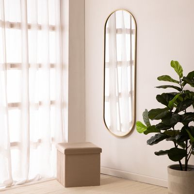 Imagen 2 del producto Espejo De Pared Dorado 40X130 cm Decorativo