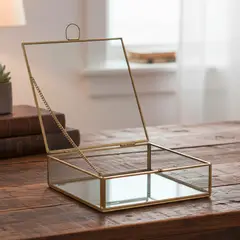 BASEMENT HOME - Caja Adorno Vidrio Joyero Decoración