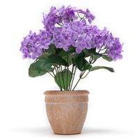 Planta Flor Artificial Hortensia 38 Cm Con Macetero