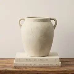 BASEMENT HOME - Jarrón Cerámica 14Cm Blanco