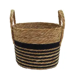 MICA - Canasto Lineas Negras 28x21Cm