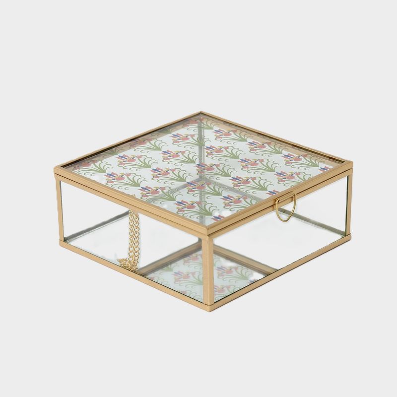 MICA - Caja Cuadrada Flores Mica
