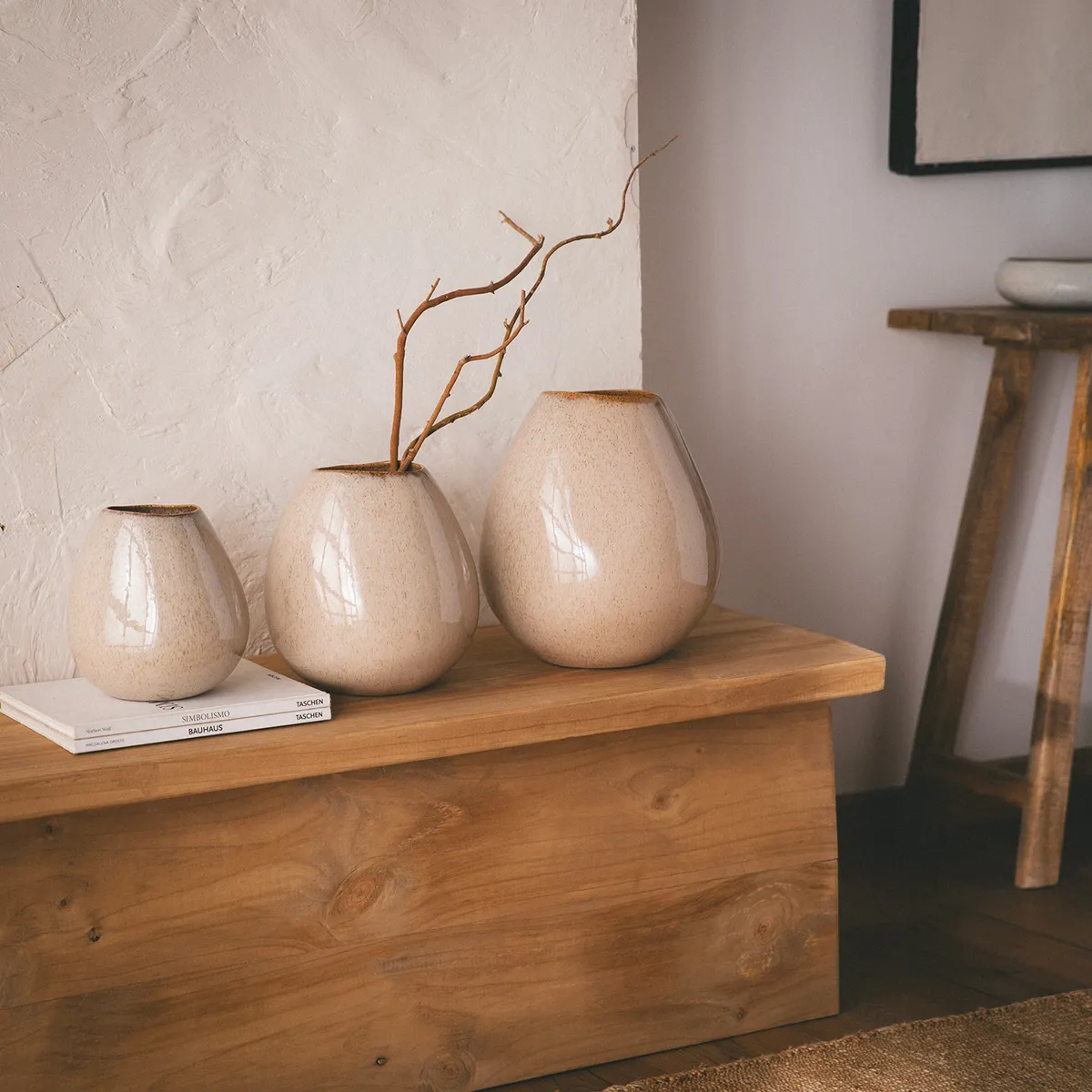 CASA CANTABRIA - Jarrón Florero Cerámica Café Decoración Casa Cantabria