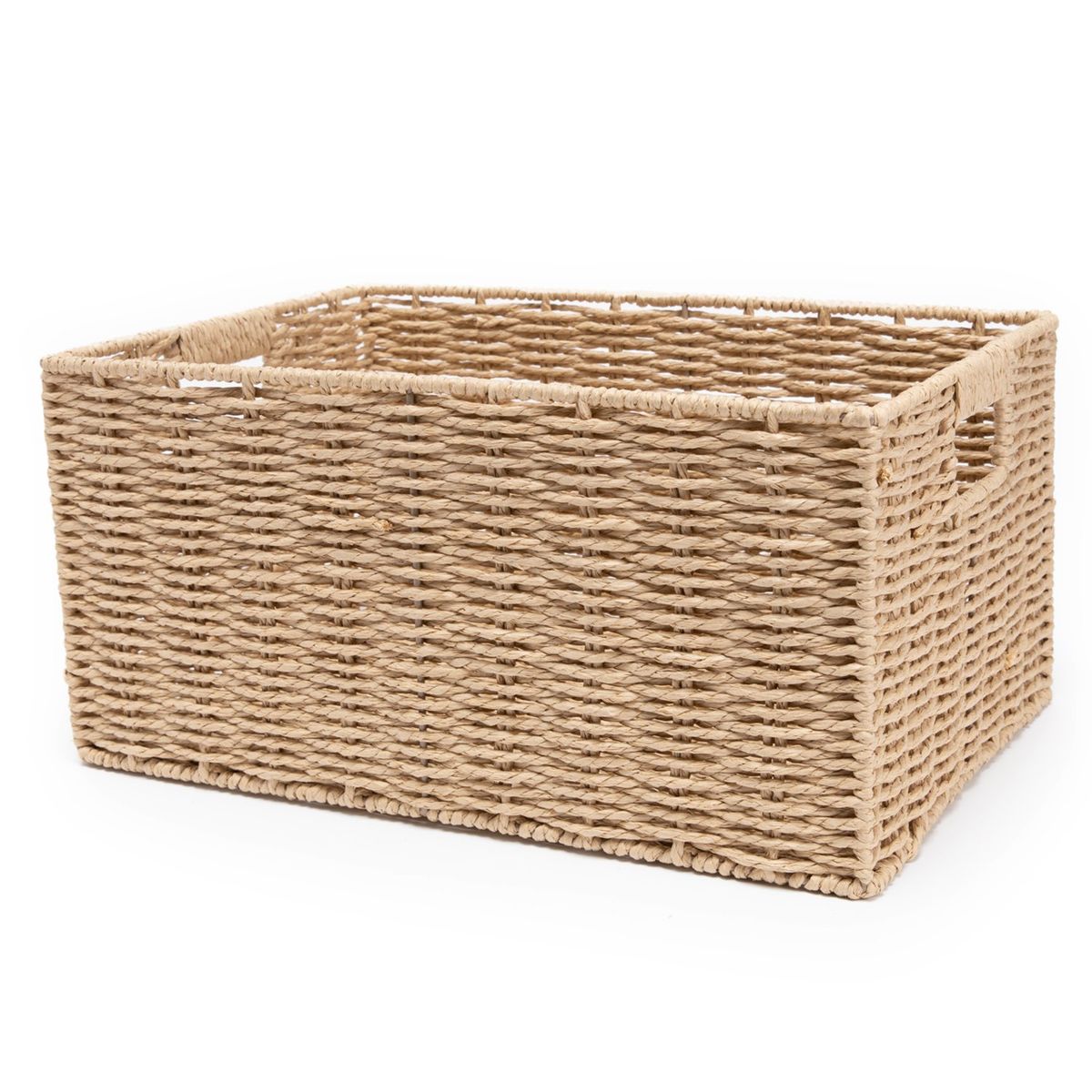 MICA - Canasto Rectangular 41x29x20 Cm Paper Iron Mica