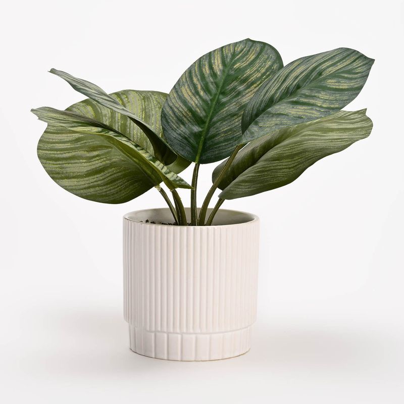 MICA - Planta Pot Cerámica Blanco 22Cm Mica