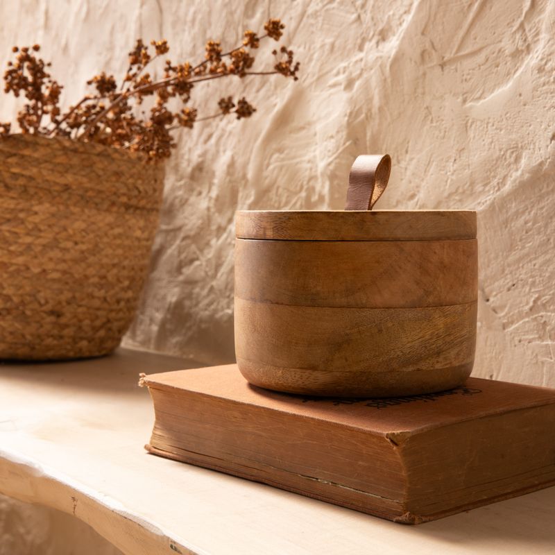 BASEMENT HOME - Caja Madera Redonda 15X15 Cm Basement Home