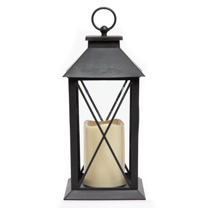MICA - Farol Negro Cruz 28Cm Mica