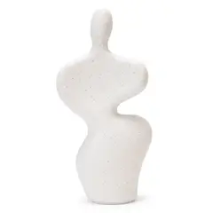 BASEMENT HOME - Jarrón Decorativo 22Cm Blanco Mica