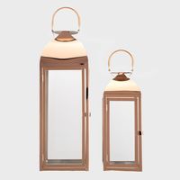 Set 2 Faroles Cobre Adorno Decorativo