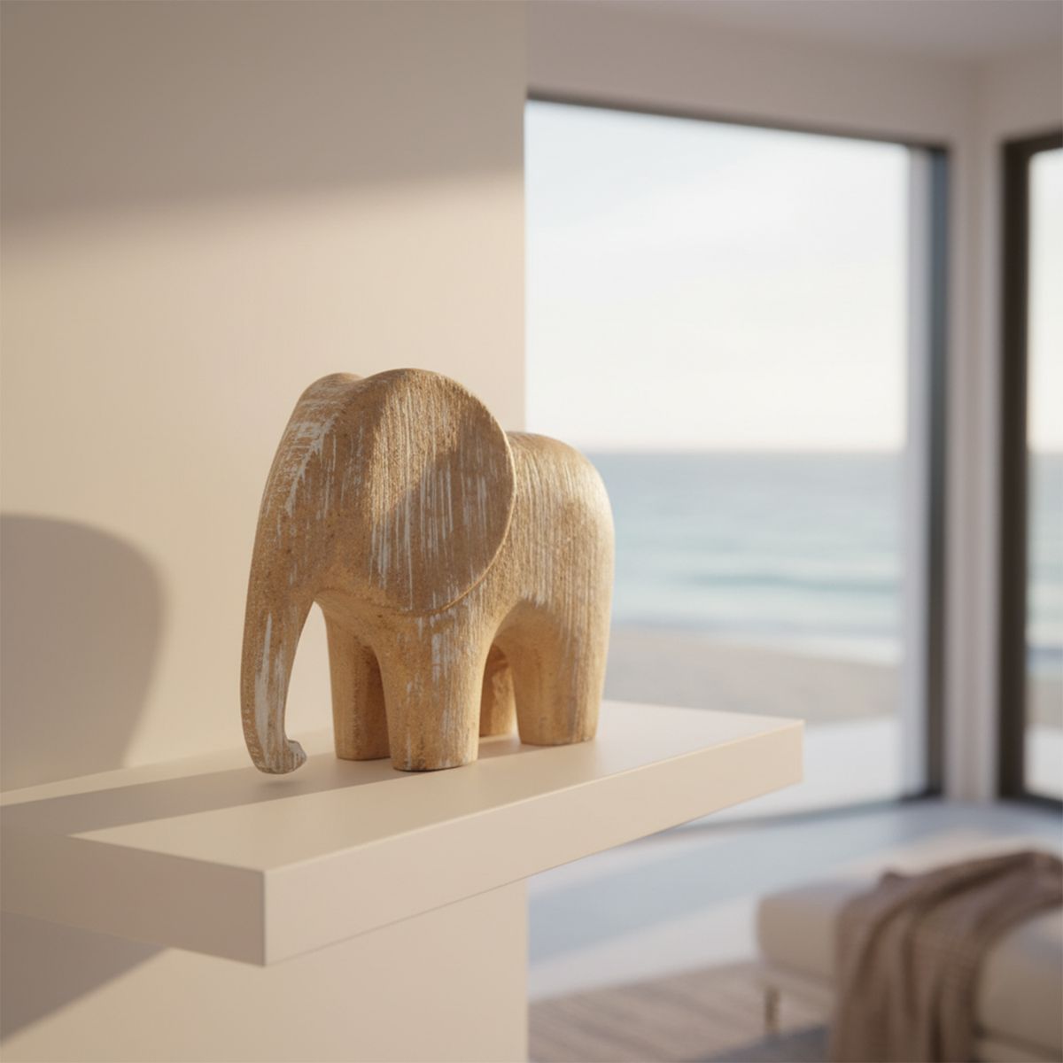 BASEMENT HOME - Adorno Elefante Madera Decoración Basement Home