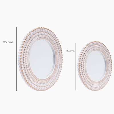 Imagen 2 del producto Set 3 Espejos Blanco Redondo