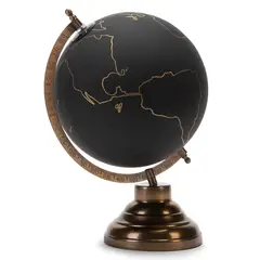 BASEMENT HOME - Mapa Mundi Negro 20Cm