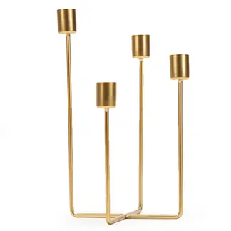 MICA - Candelabro Multivela 10X10X25Cm Dorado