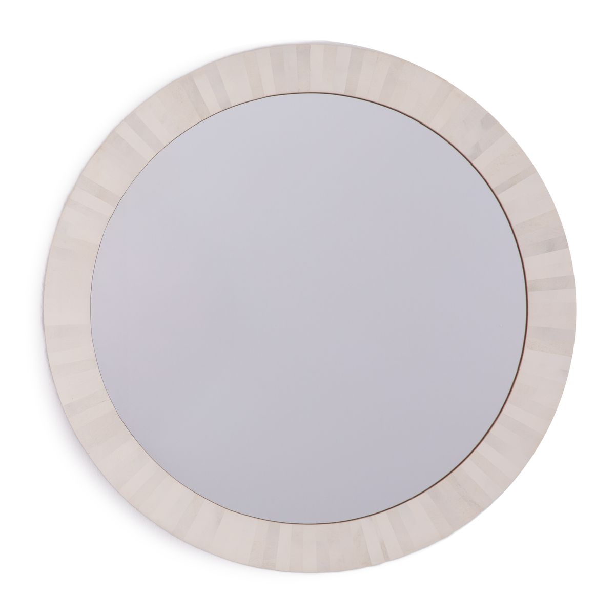 CASA CANTABRIA - Espejo Redondo Con Marco Blanco 60Cm Casa Cantabria