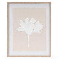 Cuadro Flor Relieve Papel 50X40 Cm