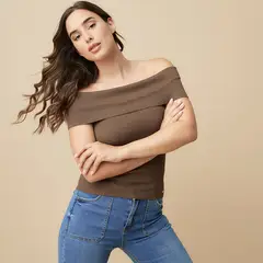 MOSSIMO - Polera Of Shoulder Sin Mangas Mujer