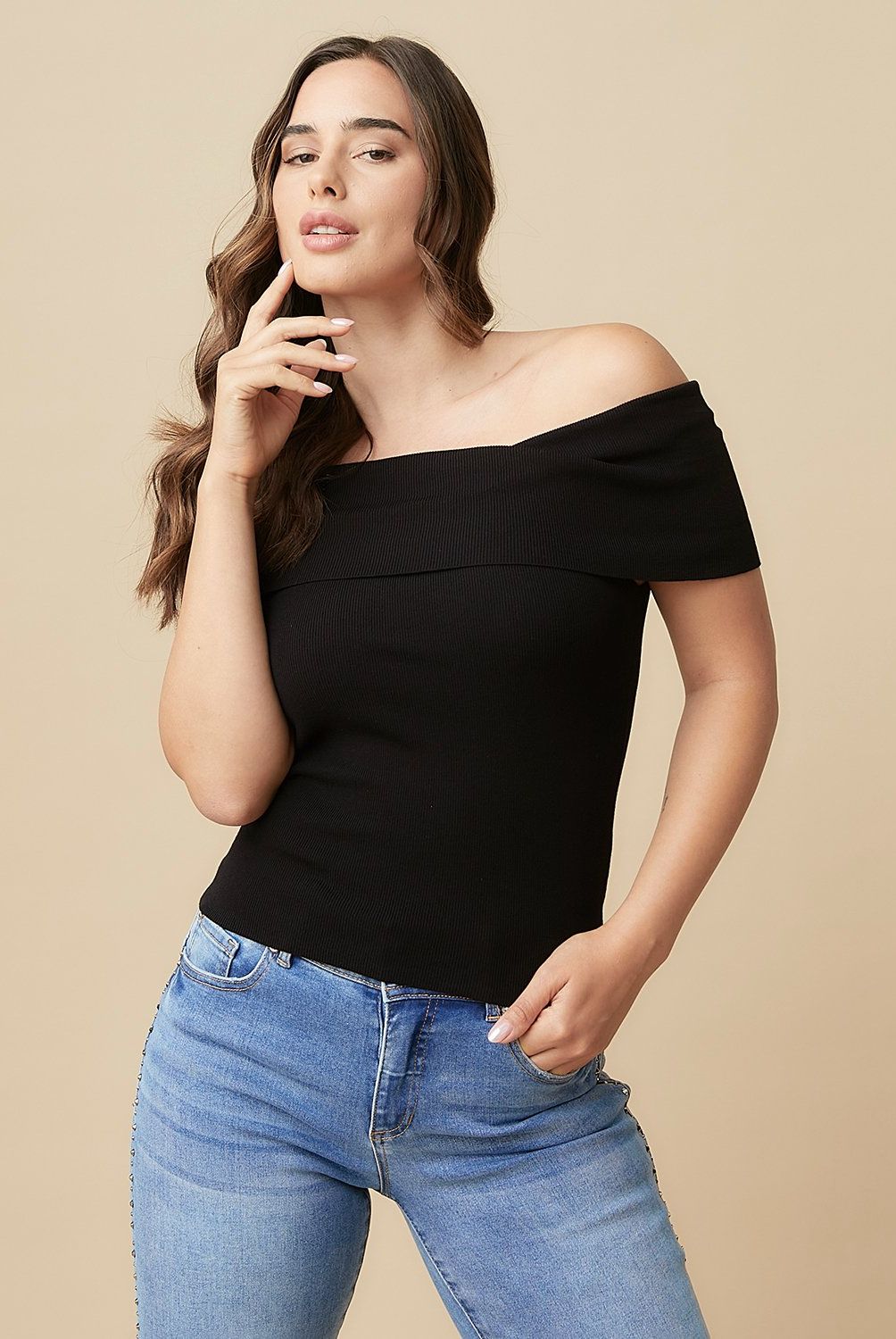 MOSSIMO - Polera Of Shoulder Sin Mangas Mujer Mossimo