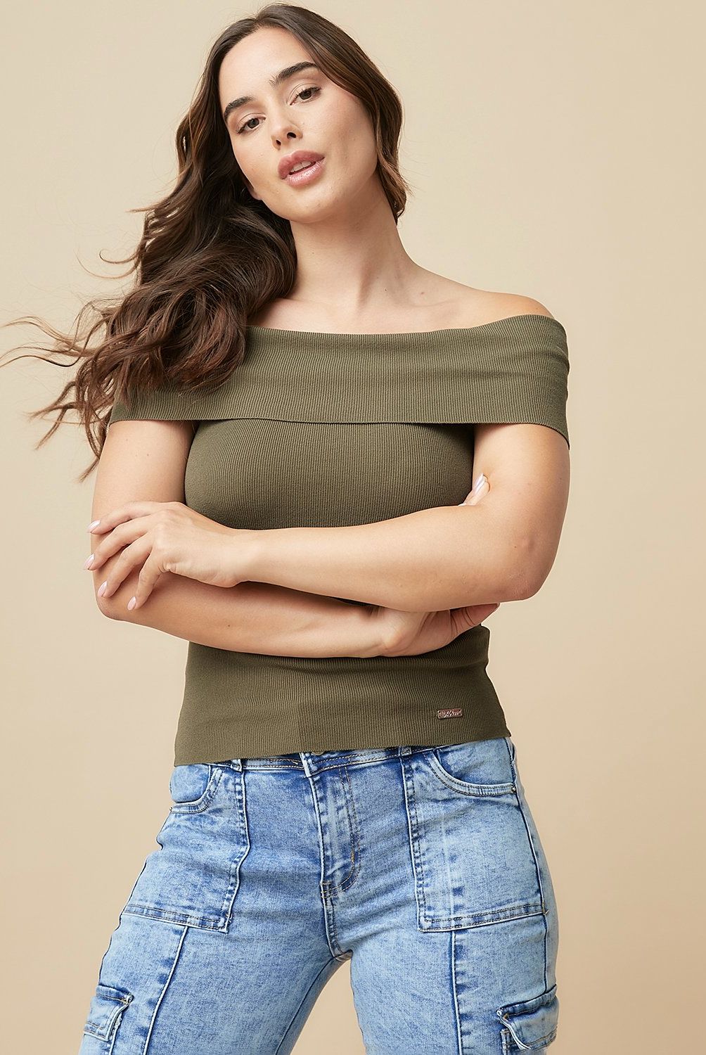 MOSSIMO - Polera Of Shoulder Sin Mangas Mujer Mossimo