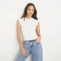 SYBILLA - Polera Corset Algodón Sin Mangas Mujer