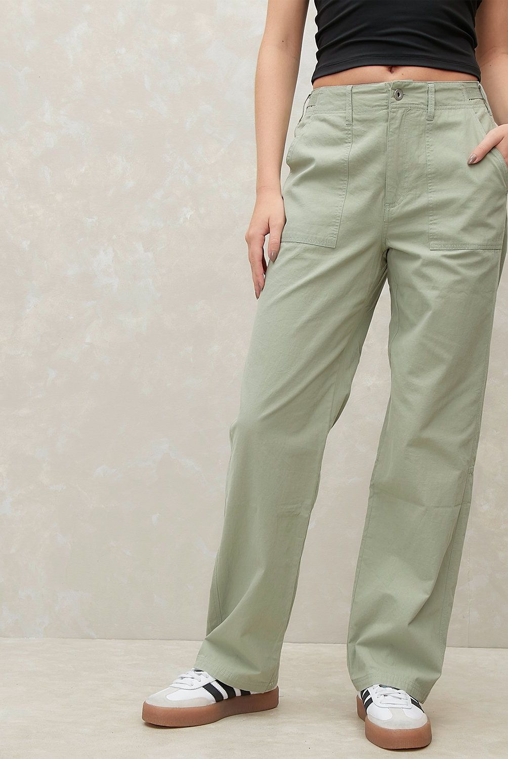 SYBILLA - Pantalón Cargo Tiro Medio Mujer Sybilla Algodón