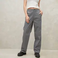 SYBILLA - Pantalón Cargo Tiro Medio Mujer Algodón