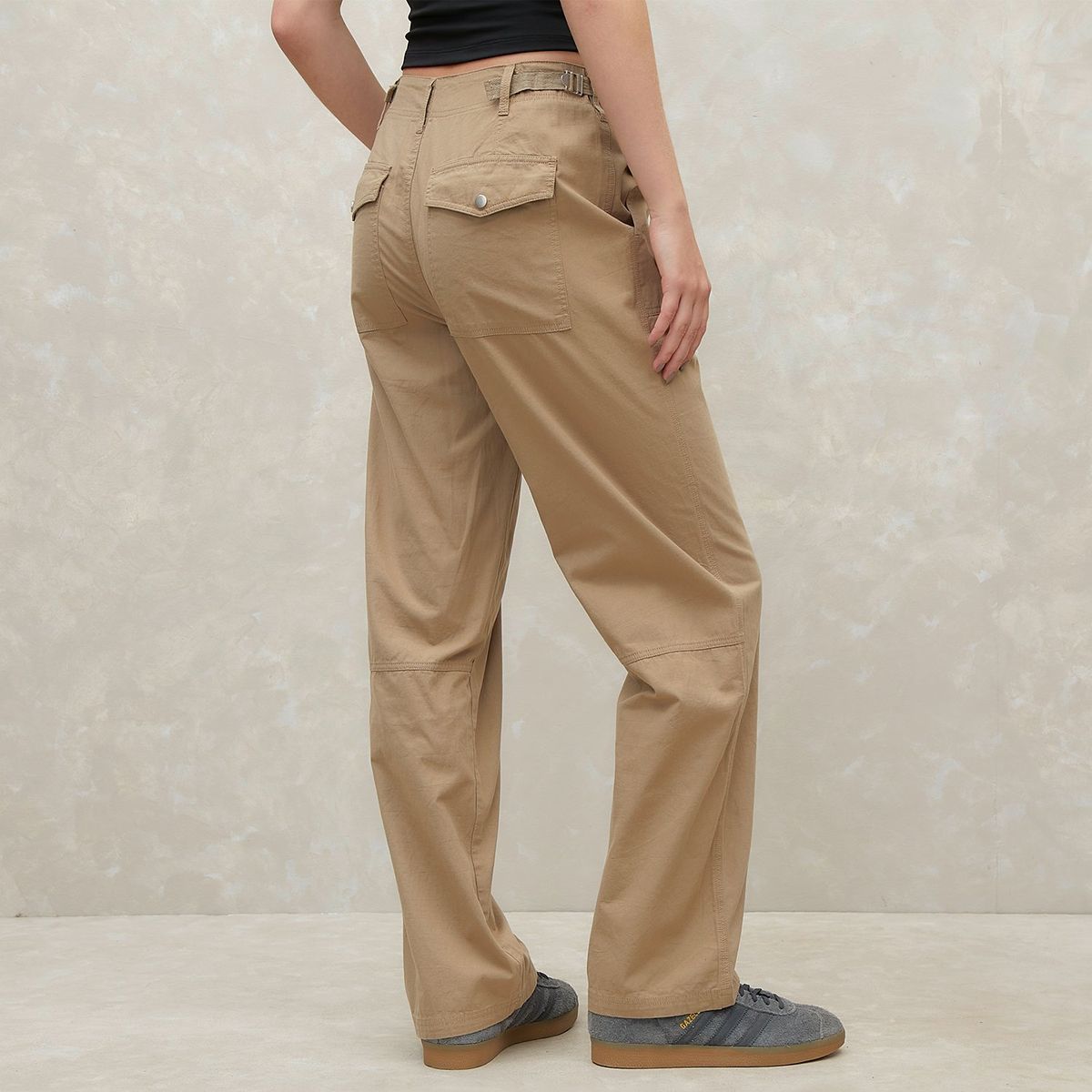 SYBILLA - Pantalón Cargo Tiro Medio Mujer Sybilla Algodón