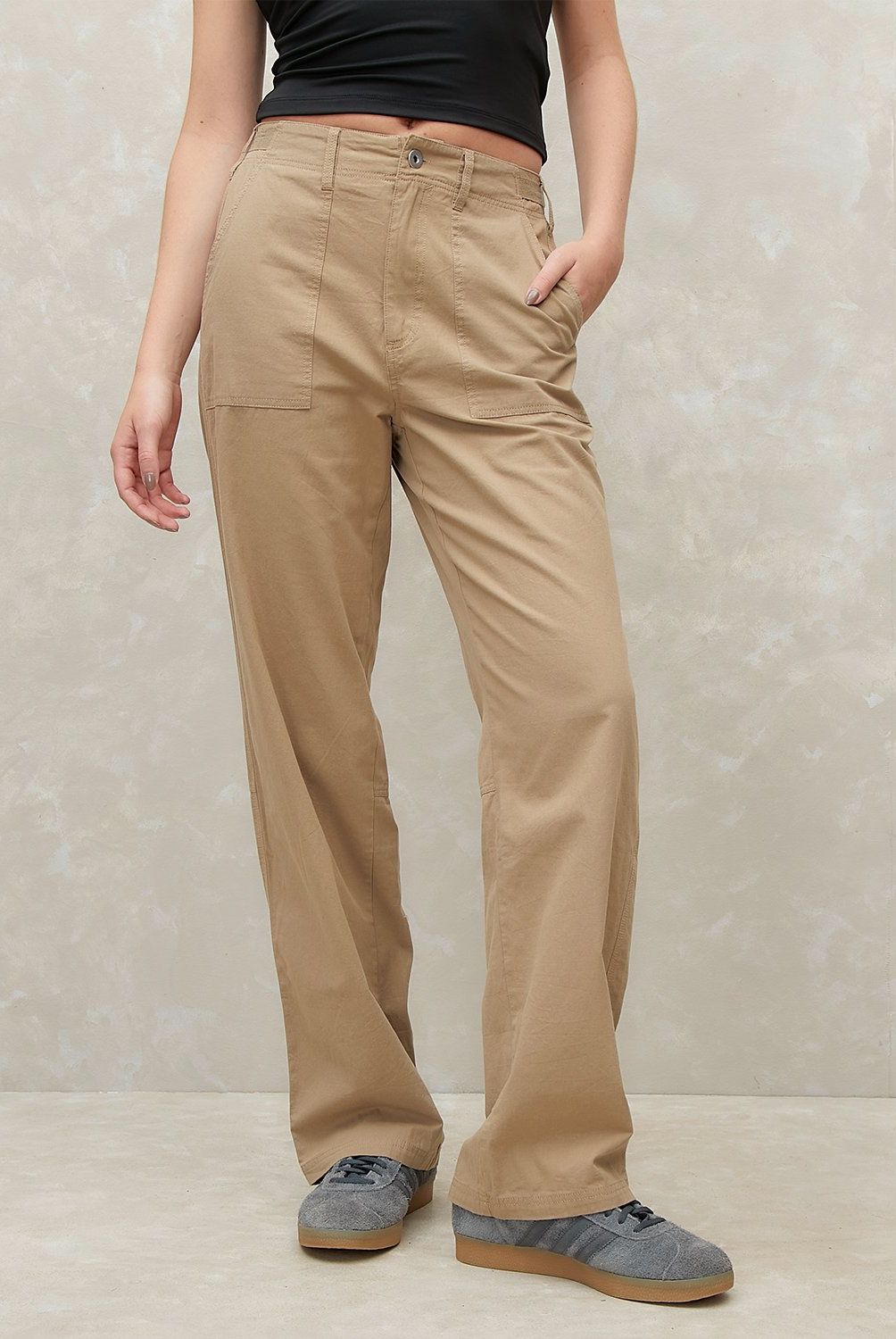 SYBILLA - Pantalón Cargo Tiro Medio Mujer Sybilla Algodón