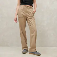 SYBILLA - Pantalón Cargo Tiro Medio Mujer Algodón