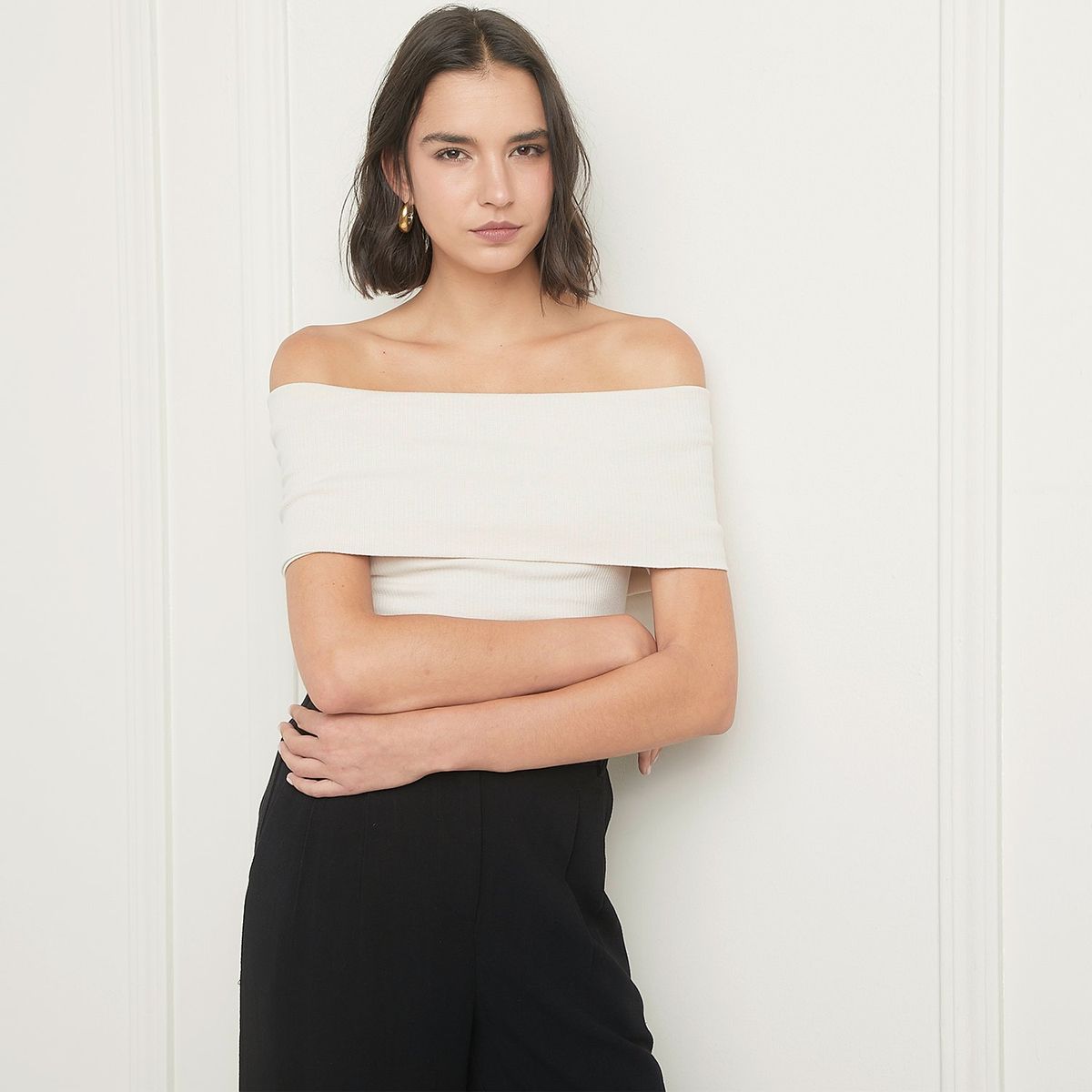 BASEMENT - Polera Basement Algodón Manga Corta Mujer