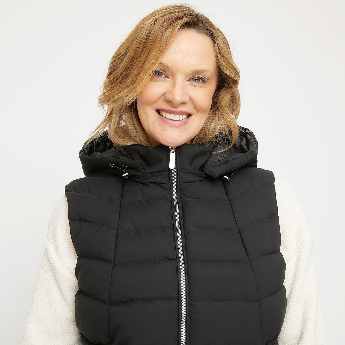 NEWPORT - Parka Newport Sin Mangas Con Cierre Metálico Mujer