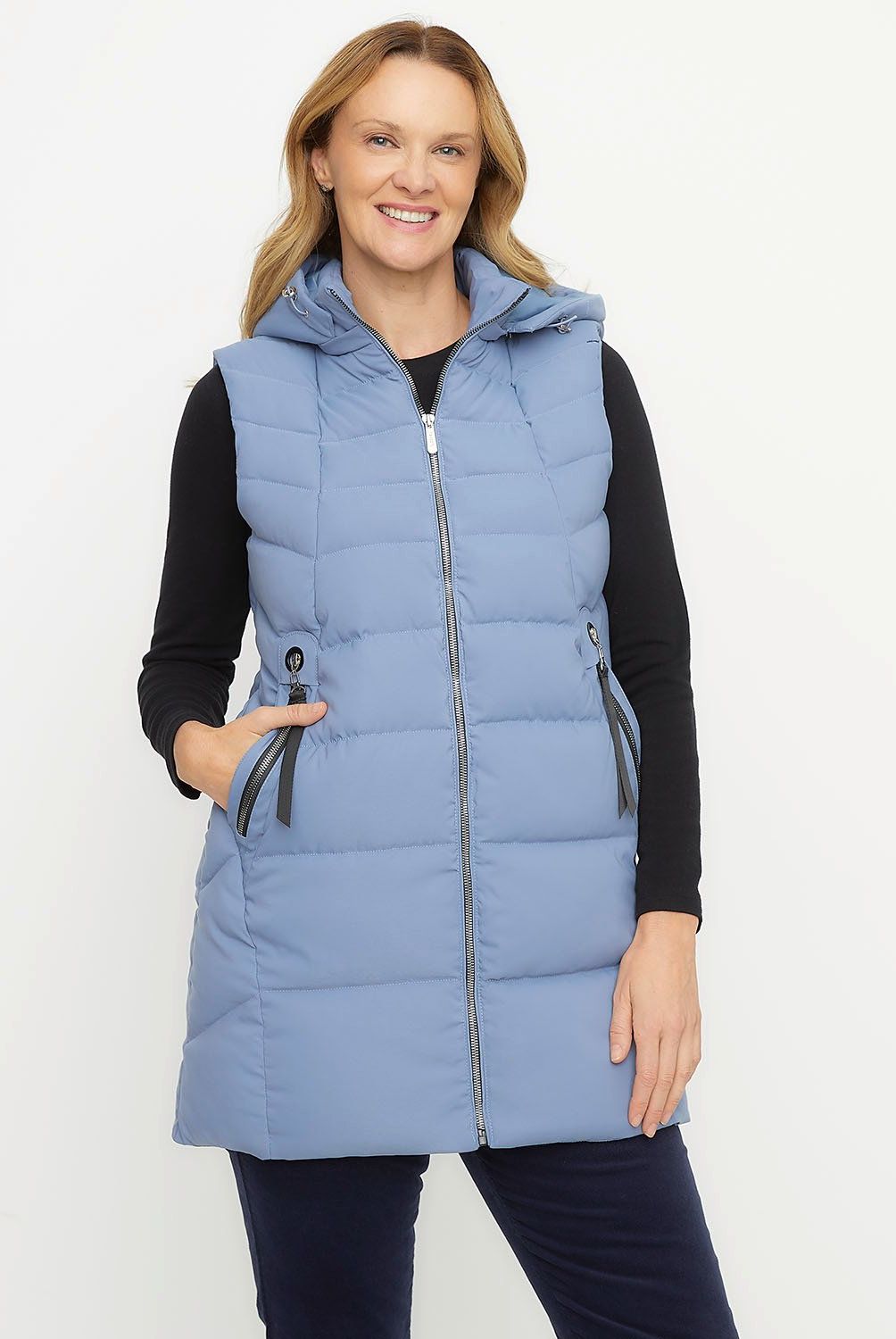 NEWPORT - Parka Newport Sin Mangas Con Cierre Metálico Mujer