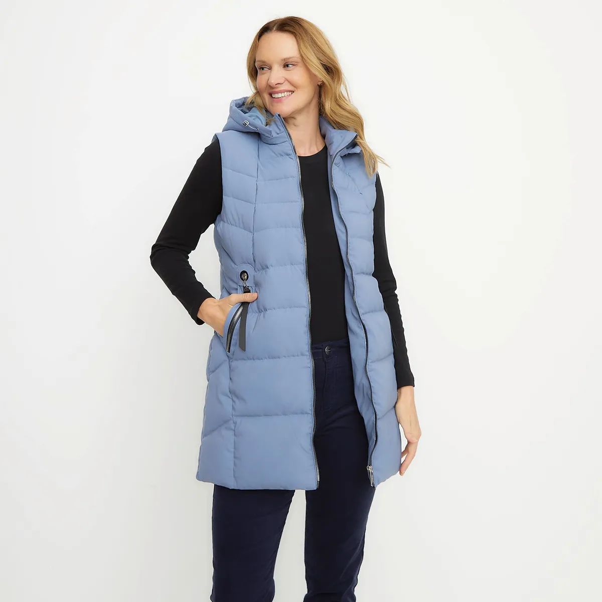 NEWPORT - Parka Newport Sin Mangas Con Cierre Metálico Mujer