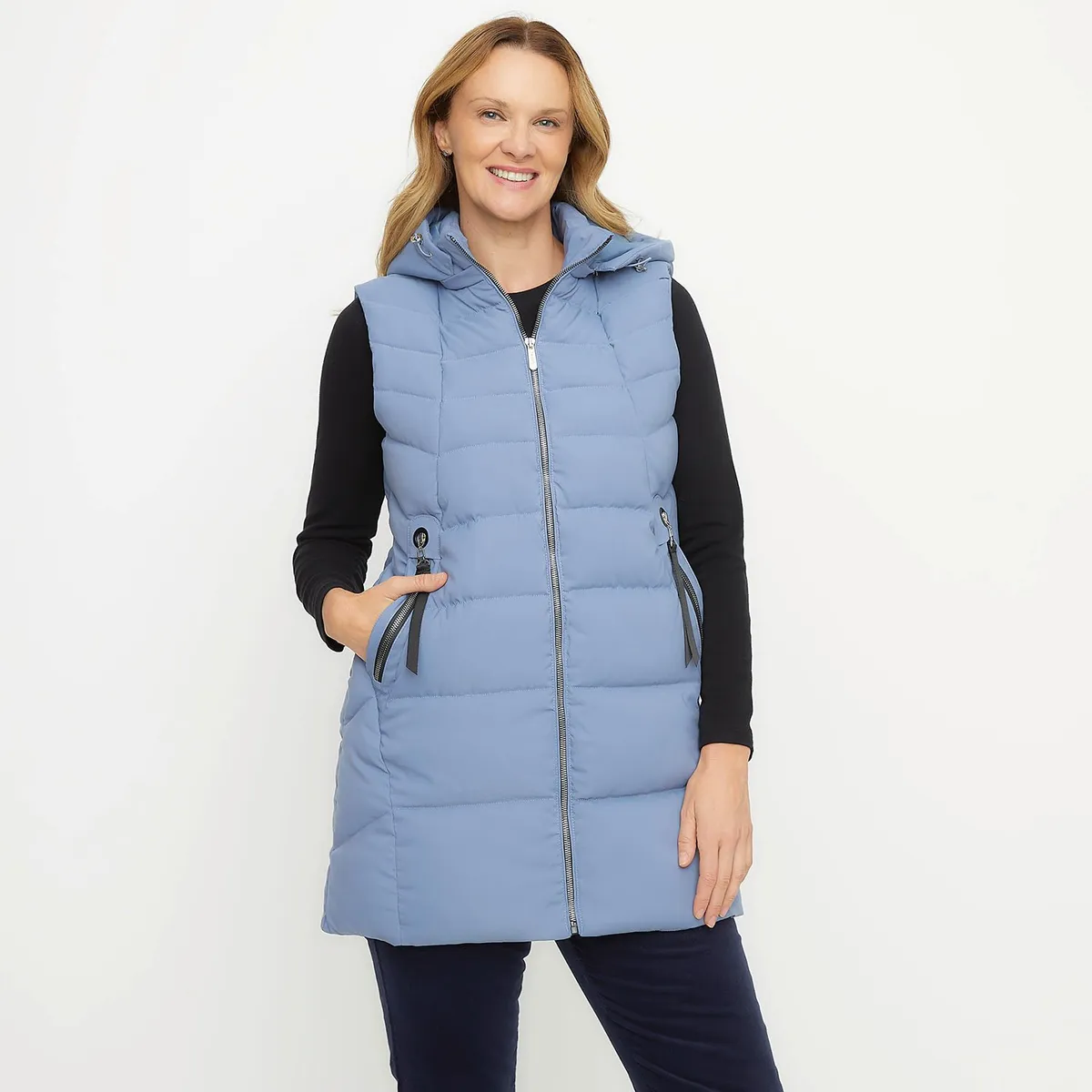 NEWPORT - Parka Newport Sin Mangas Con Cierre Metálico Mujer