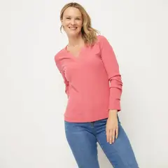 NEWPORT - Polera Manga Corta Algodón Mujer
