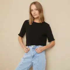 UNIVERSITY CLUB - Polera Manga Corta Mujer Estilo Casual