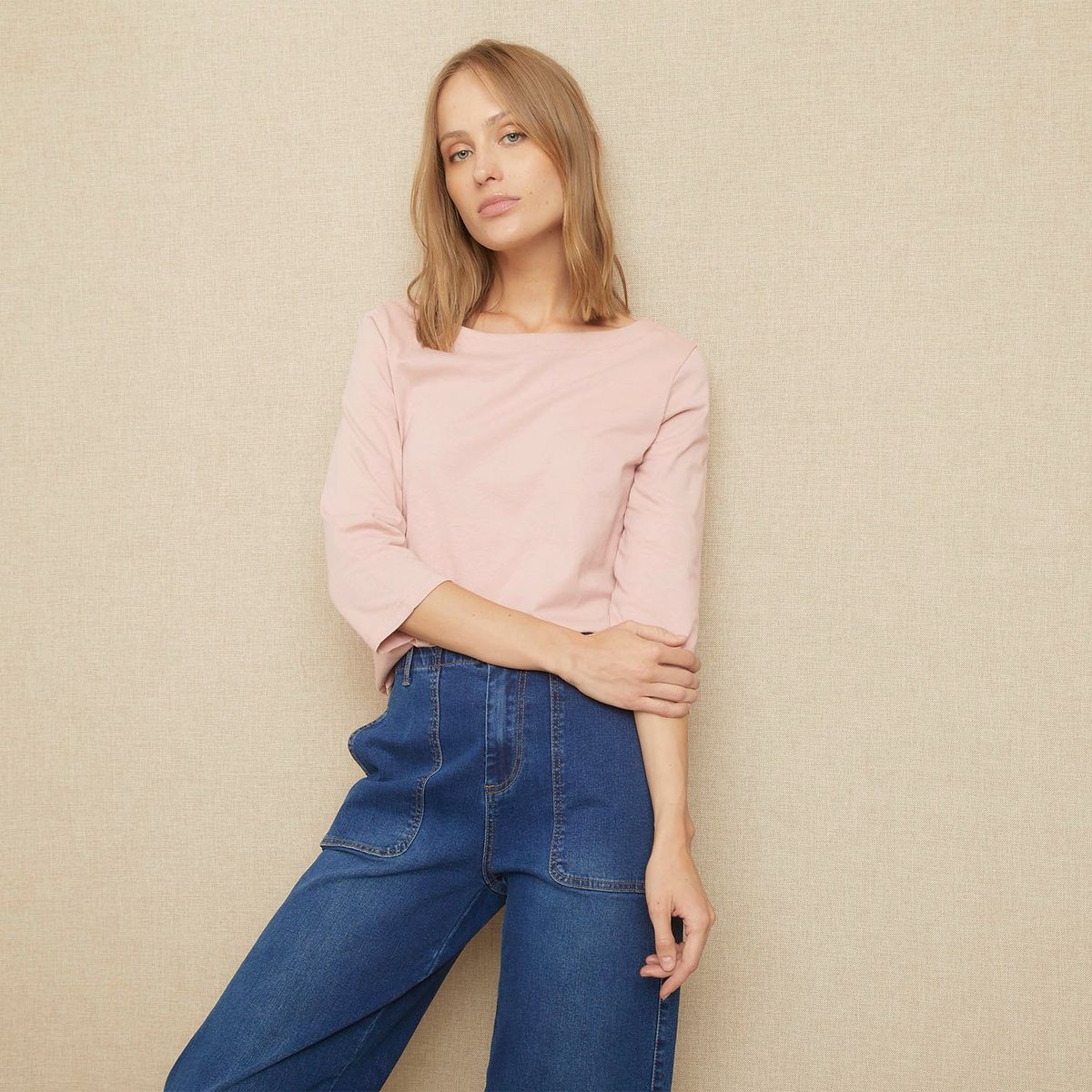 UNIVERSITY CLUB - Polera Algodón Manga 3/4 University Club Mujer Casual