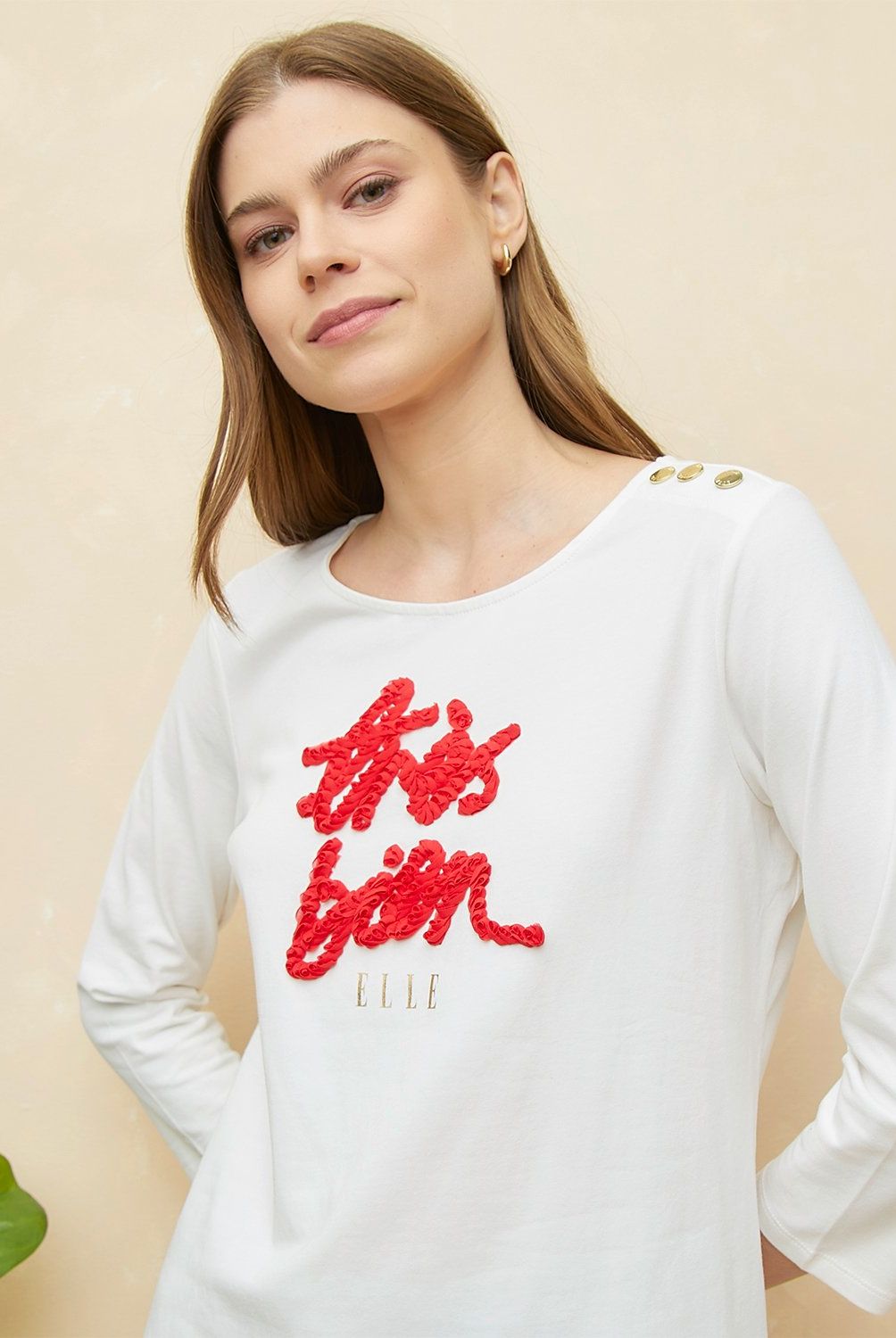 ELLE - Polera Algodón Mujer Elle