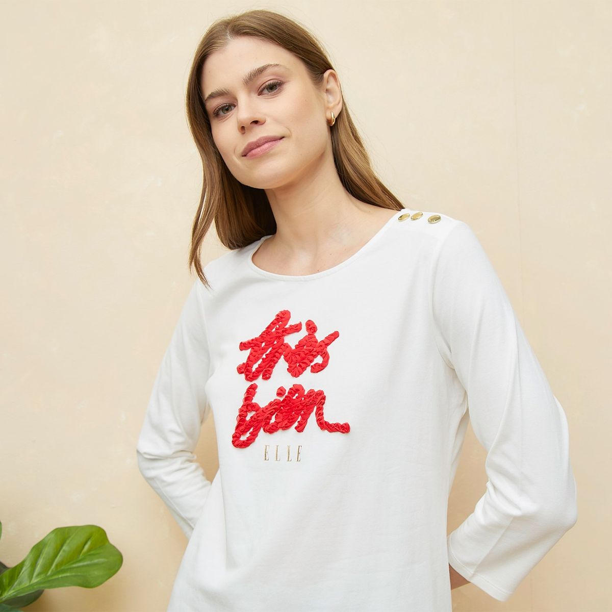ELLE - Polera Algodón Mujer Elle