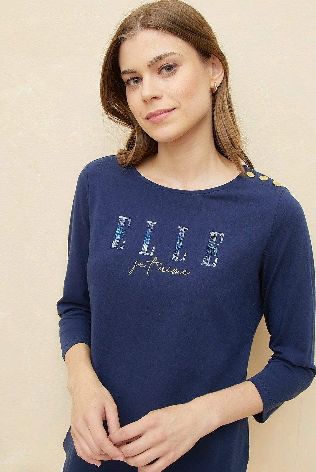 ELLE - Polera Algodón Mujer Elle