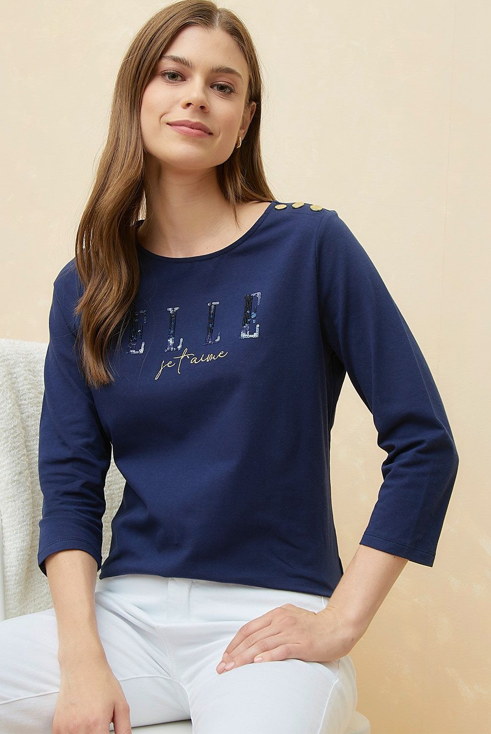 ELLE - Polera Algodón Mujer Elle