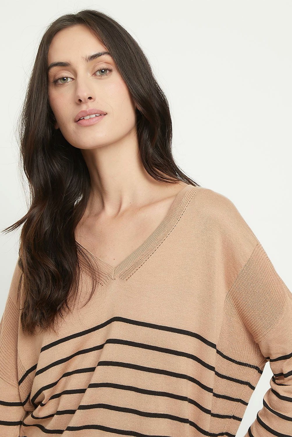 APOLOGY - Sweater Apology Rayas Manga Larga Mujer Algodón Viscosa