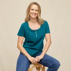 S COCCI - Polera S.Cocci Casual Algodón Mujer Manga Corta